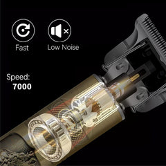 Professional Cordless Hair Clipper & Trimmer – Vintage T-Blade Zero Gapped Trimmer (USB Rechargeable)